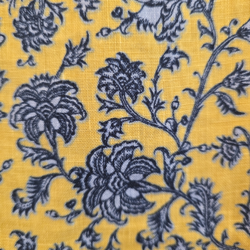 J. Jill Blue and Yellow Floral Midi Dress - Picture 3 of 6